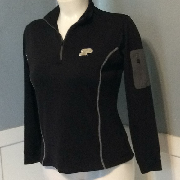 Ping Womens Black Poly 1/4 Zip Athletic Pullover Top Sz L - Picture 4 of 8